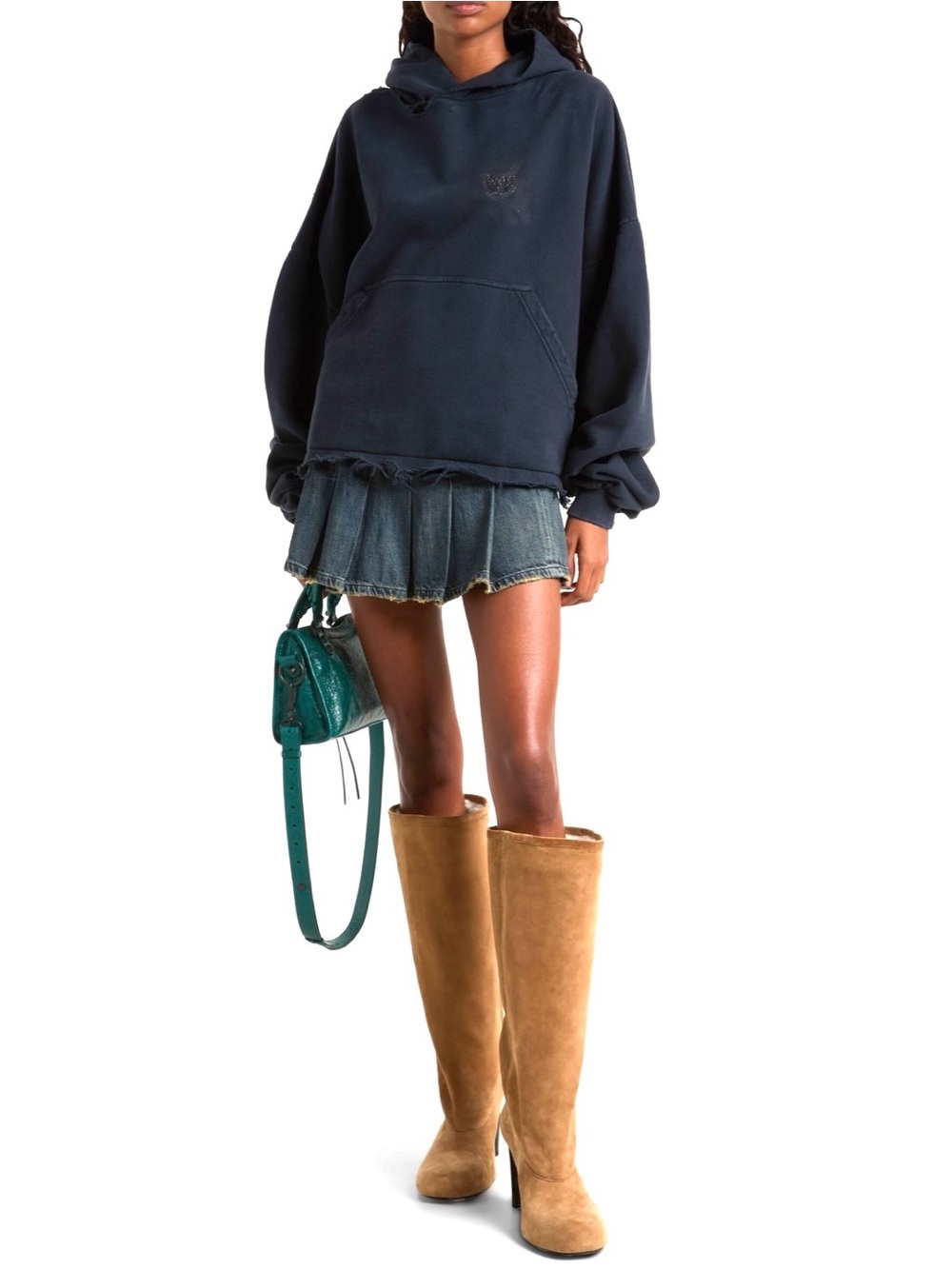 Balenciaga Fargo 80 Suede Knee High Boots